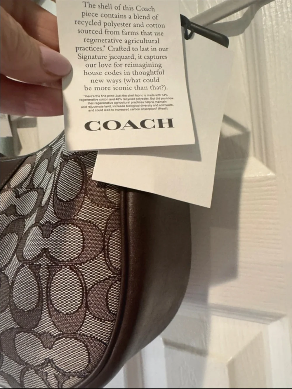 Coach Canvas Signature Hobo in Brown and Tan